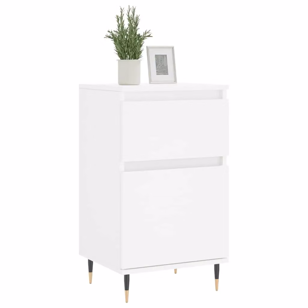 Berkfield Home Set of 2 White Classic Sideboards, W/D/H: 40 x 35 x 70 cm – 2