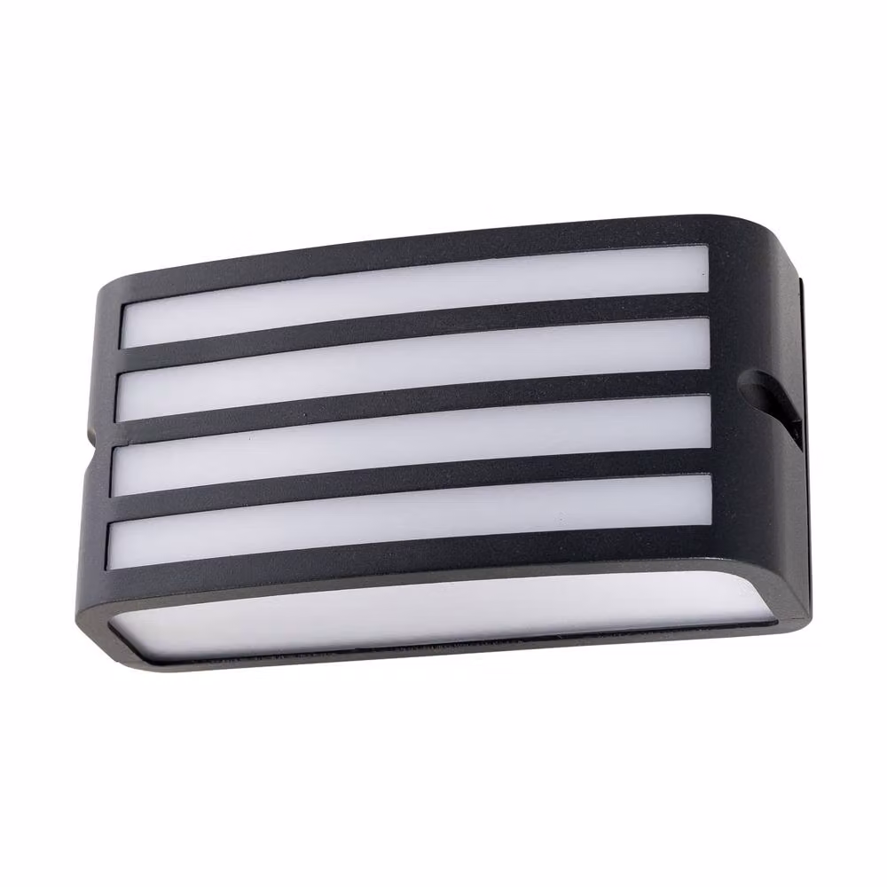 First Choice Lighting Pluto Set of 2 Anthracite Aluminium Outdoor Up and Down Wall Lights in Black – 2