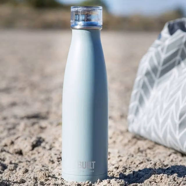 Built Vacuum Insulated Stainless Steel Water Bottle, 500ml, Storm Grey
