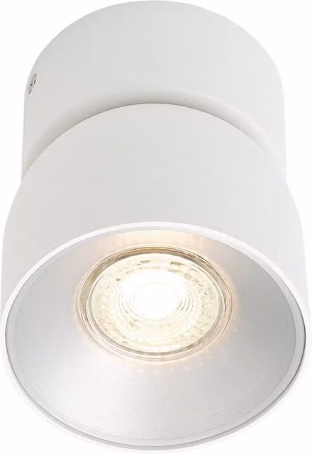 Nordlux Pitcher Adjustable Round Ceiling Spotlight in White Metal with GU10 Mains
