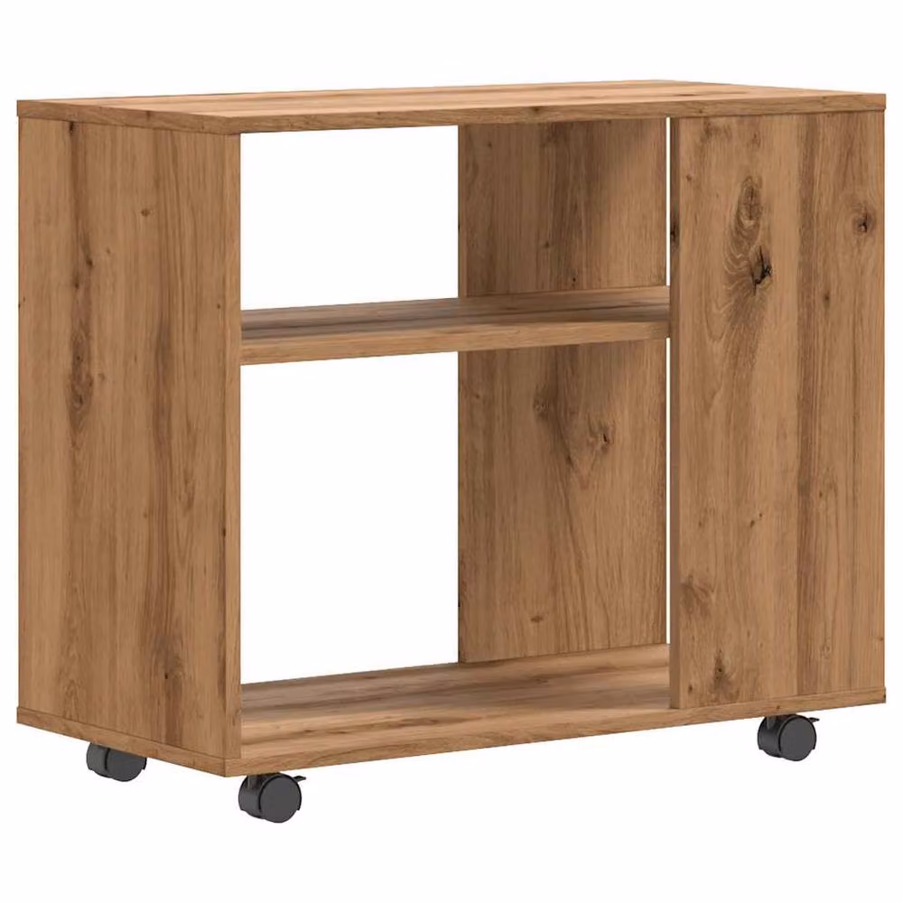 Berkfield Home Artisan Oak Side Table in Brown, W/D/H: 70 x 35 x 55 cm – 3