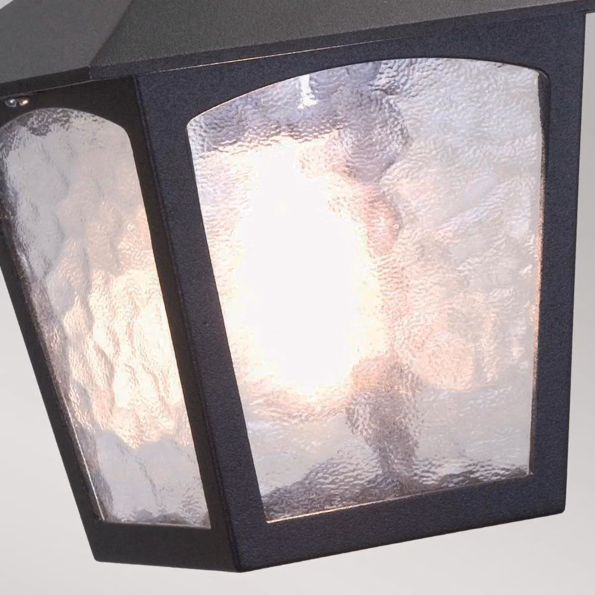 Netlighting York Black Outdoor Ceiling Chain Lantern with Transparent Glass and E27 Socket, IP43 Rated – 3