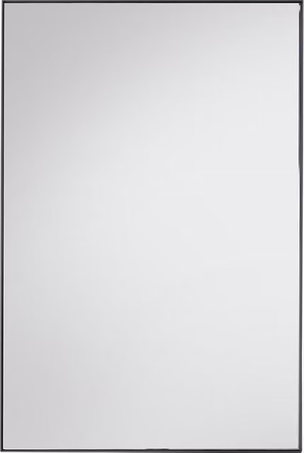 Perch & Parrow Good Lookin' Rectangular Wall Mirror in Black Metal and Glass