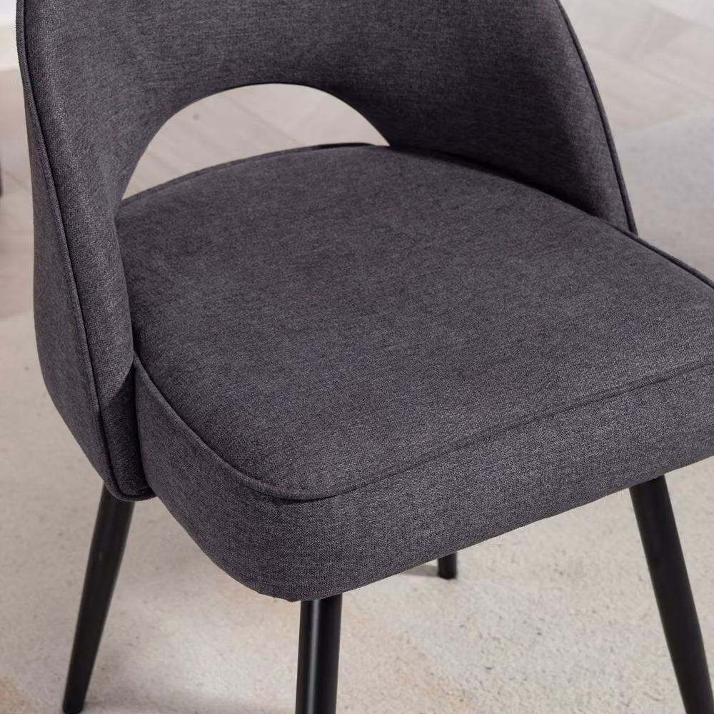 Artemis Home Ashley Fabric Dining Chairs, Set of 2 in Anthracite Grey – 2