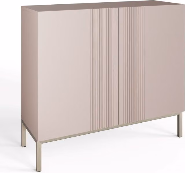 Frank Olsen Iona Tall Sideboard in Mulberry Purple and Pink with Integrated Lighting, W/D/H: 100 x 40 x 90 cm
