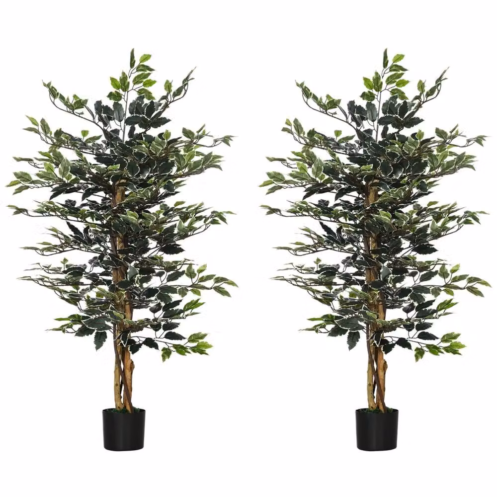 Wyld Haus Diraco Set of 2 Green Artificial Ficus Trees – 2
