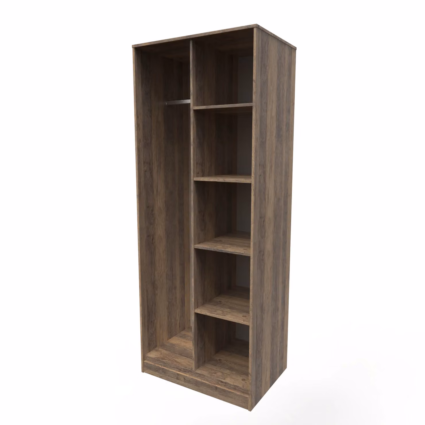 Ready Assembled 2 U Fuji Open Wardrobe in Dark Brown – 2