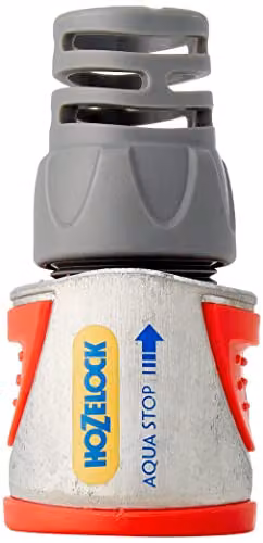 Hozelock Aquastop Hose Connector Pro for 12.5mm to 15mm Hoses with Robust Metal Housing and Soft Touch Grip in Silver and Multicolour – 2