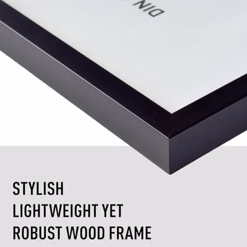 Nielsen Design Quadrum A4 Wooden Picture Frame in Black with Glass Front, W: 21.0 cm, H: 29.7 cm – 5