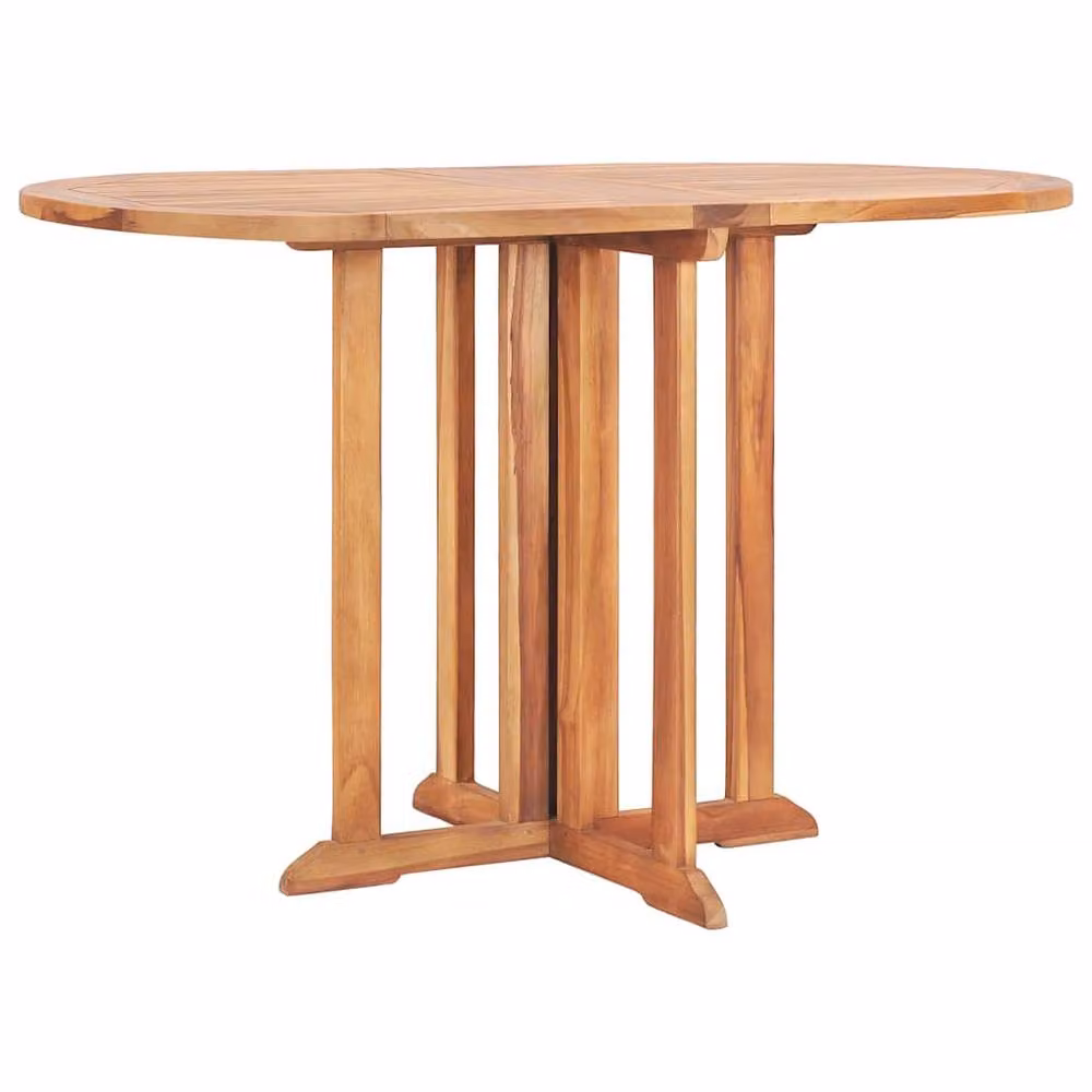 Berkfield Home Elegant Folding Butterfly Garden Table in Brown Solid Teak Wood, W/D/H: 120 x 70 x 75 cm – 2