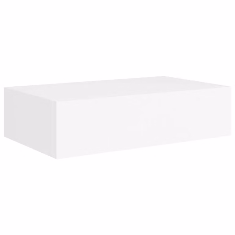 Berkfield Home Wall-mounted Drawer Shelves, 2 Piece Set, White, W: 40 cm, D: 23.5 cm, H: 10 cm