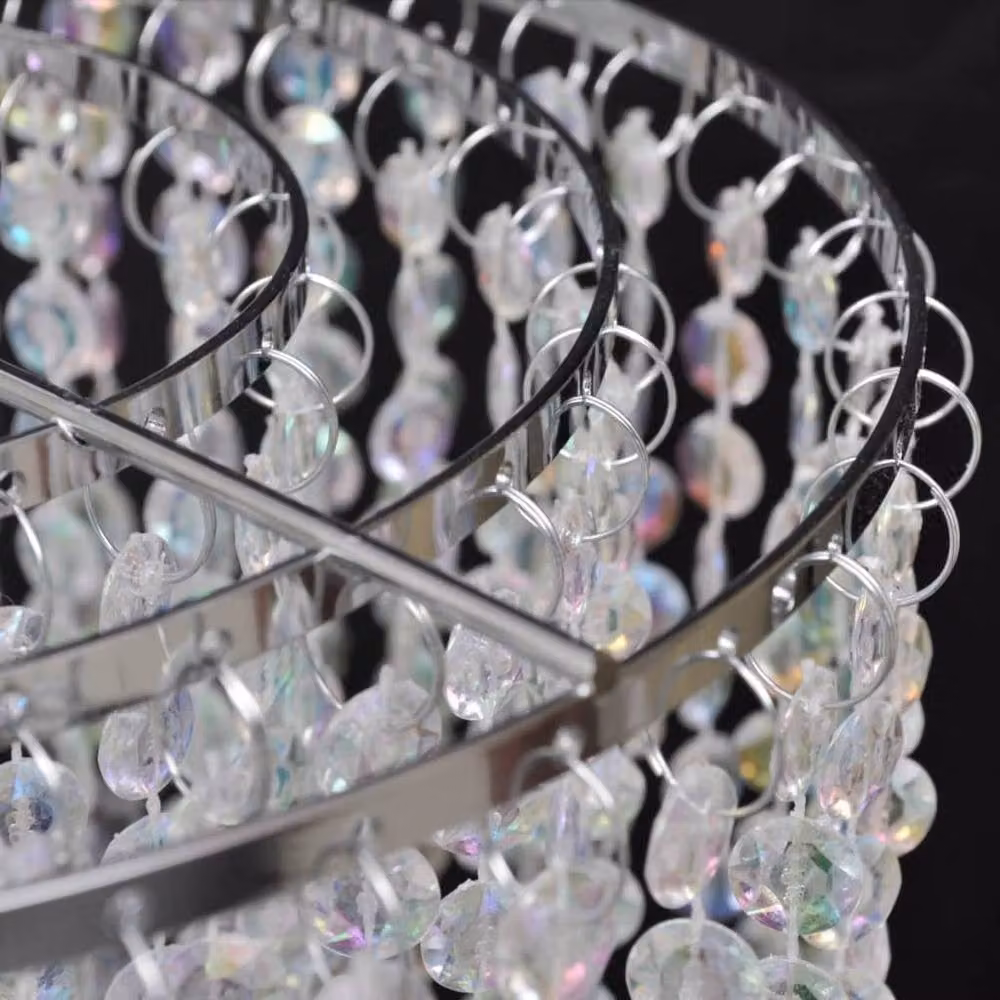 Berkfield Home Crystal Glass Pendant Chandelier in Transparent, W/D/H: 22.5 x 30.5 x 30.5 cm – 3
