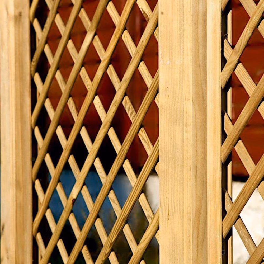 Primrose English Fan Wood Garden Privacy Trellis in Brown, H 183 cm x W 30 cm x D 30 cm – 2