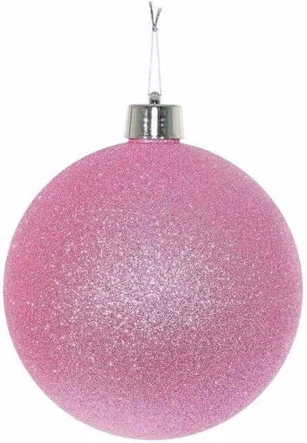 KDMD Pink Glitter Shatterproof Christmas Bauble, Diameter: 20 cm