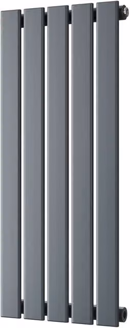 Typhoon Anthracite Flat Tube Horizontal Designer Radiator, W: 340 mm, H: 800 mm – 1