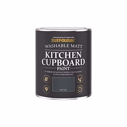 Rust-Oleum Matt Kitchen Cupboard Paint in Black Sand, 750ml – 3