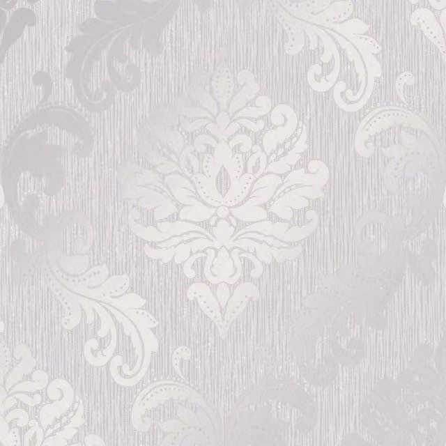 I Love Wallpaper Chelsea Glitter Damask Wallpaper in Grey and Silver
