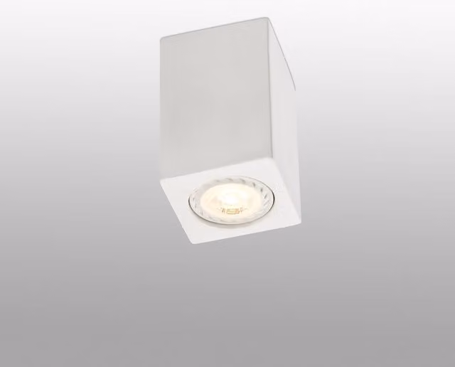 Netlighting Sven Square Surface Mounted Downlight, Plaster White, GU10
