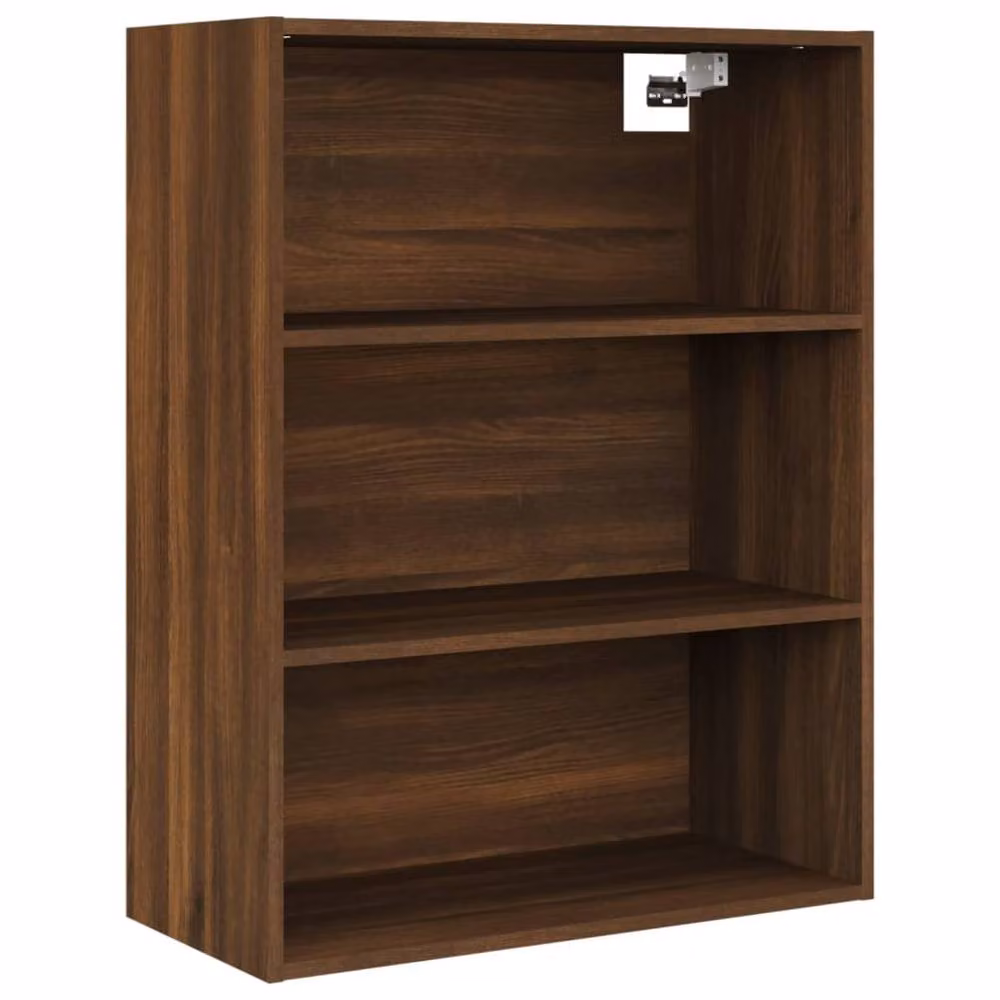 Berkfield Home Hanging Wall Cabinet, Brown Oak, W: 69.5 cm, D: 32.5 cm, H: 90 cm – 2
