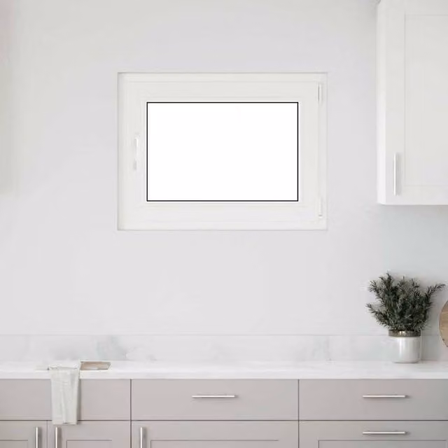 Berkfield Home RISOR Basement Tilt and Turn Window, Anthracite, W: 80 cm, H: 60 cm, DIN Right