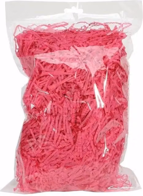 KDMD Pink Shredded Tissue Paper, 3 Pack of 100g