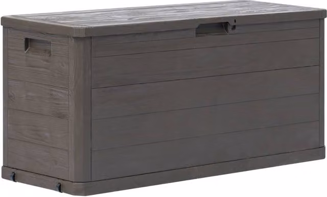 Berkfield Home Brown Plastic Garden Storage Box 280 L