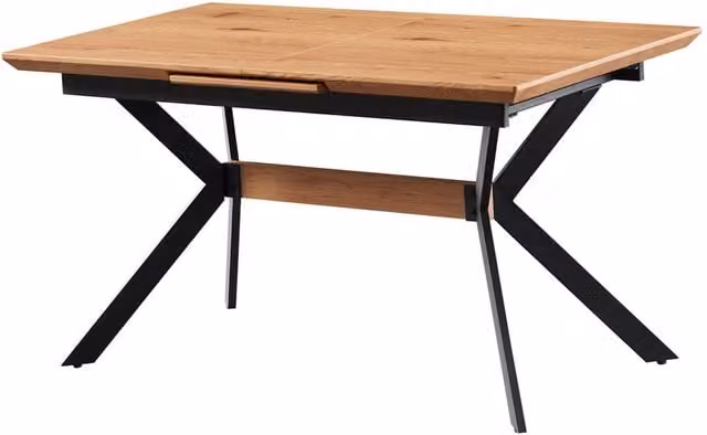 Life Interiors Blaze LUX Rectangular Extendable Mid-Century Wooden Dining Table in Oak