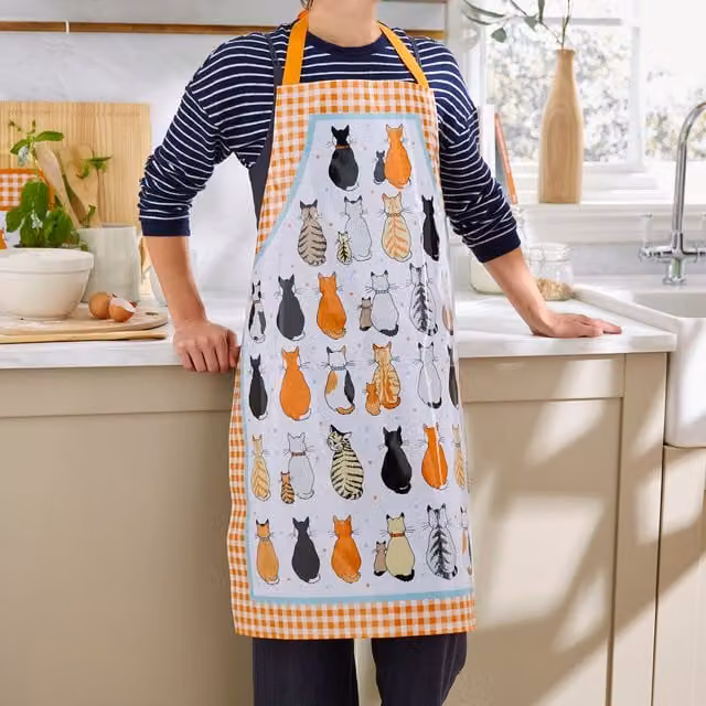 Ulster Weavers Cats In Waiting PVC Apron in Orange