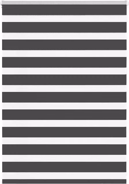 Berkfield Home Black Zebra Day and Night Blind, W/H: 95.9 x 100 cm – 1
