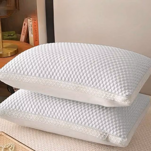 SPETLEK 2-Pack Orthopaedic Cooling Memory Foam Pillows in White, Cot Size