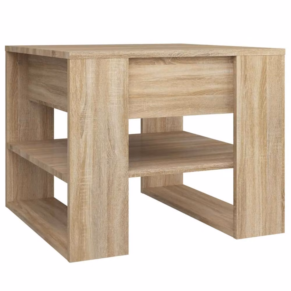 Berkfield Home Sonoma Oak Coffee Table, Brown, W/D/H: 55.5 x 55.5 x 45 cm – 2