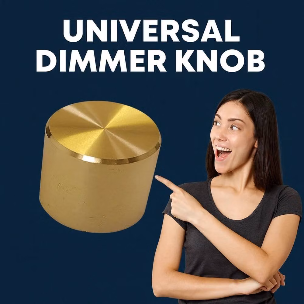 NESTLUNE 2-Pack Universal Dimmer Light Switch Knob Replacement in Polished Gold/Brass – 4