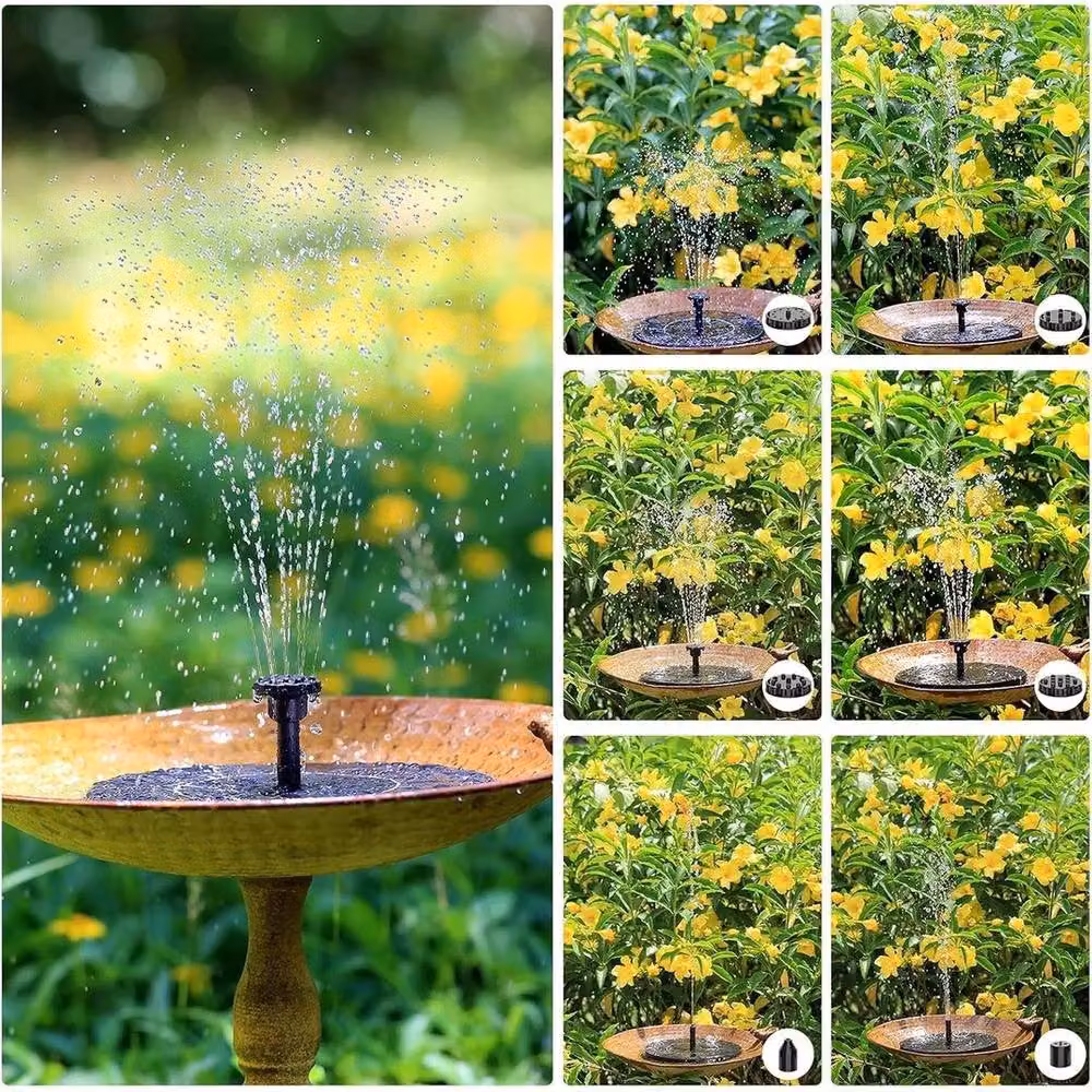 KORVIXA Black Round Outdoor Floating Solar Fountain – 5