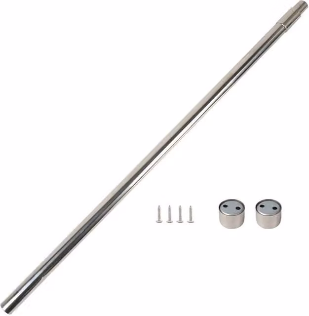 Ventryn Adjustable Stainless Steel Wardrobe Rail Hanging Rod, Silver