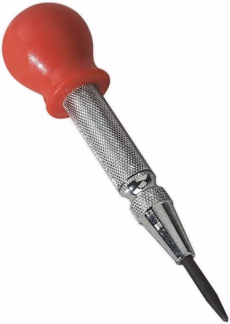 Loops Heavy Duty Automatic Centre Punch with Spring Loaded Tip and Brass Barrel, 135mm