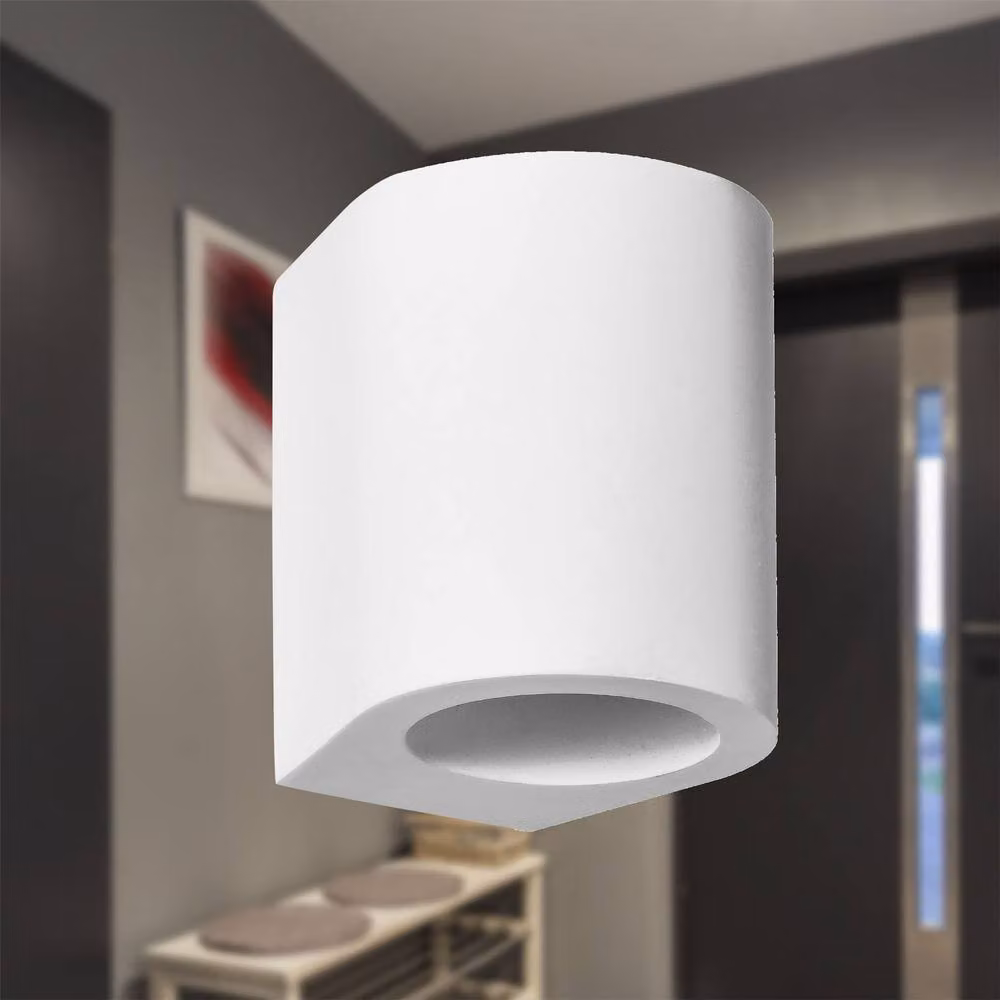 First Choice Lighting Set of 2 White Plaster G9 Wall Lights – 3