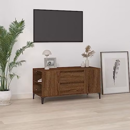 vidaXL Industrial TV Cabinet in Brown, W/D/H: 102 x 44.5 x 50 cm – 2