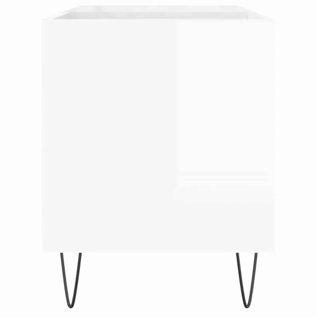 Berkfield Home High Gloss White Record Cabinet W: 85 cm, D: 38 cm, H: 48 cm – 2