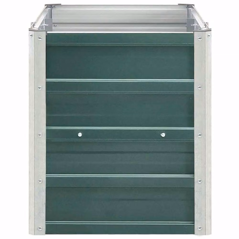 Berkfield Home Garden Galvanised Steel Raised Bed in Green, W: 240 cm, D: 40 cm, H: 45 cm – 3