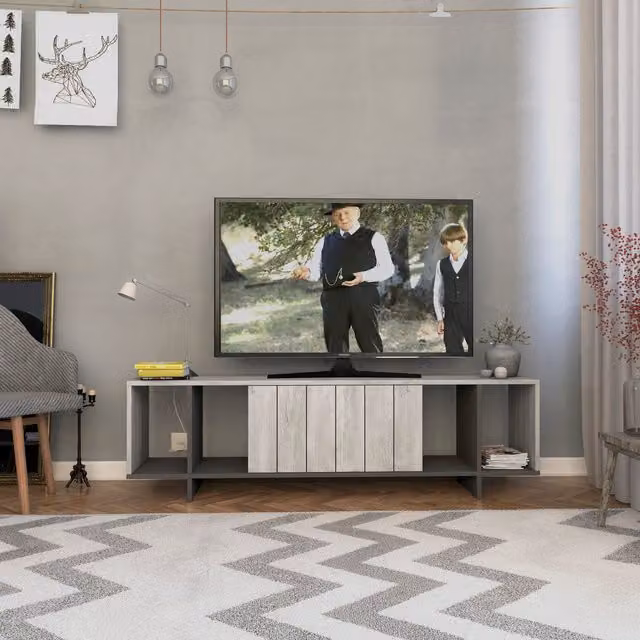 Zitano Modern Multimedia TV Unit in Anthracite Grey