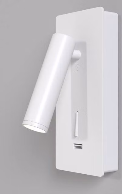 Maytoni Mirax Adjustable LED Wall Reading Light in White, 3000K Warm White