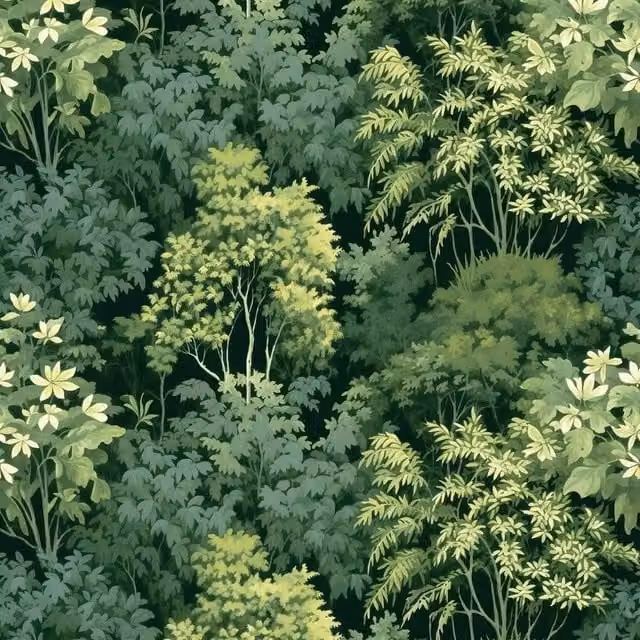 World of Wallpaper Folklore Forest Textured Green Floral Paper Wallpaper – 1