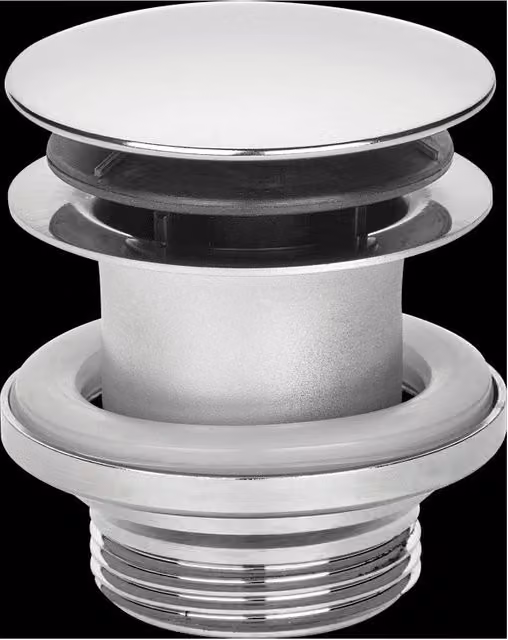 McAlpine CWP60-SS Multi Function Push Open Basin Waste in Silver Stainless Steel – 1