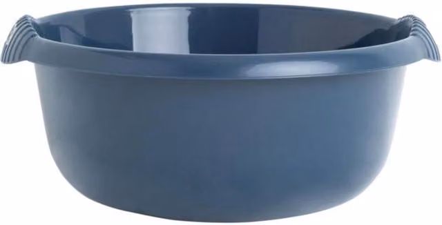 Casa Round Washing Up Bowl in Blue, Diameter: 36 cm