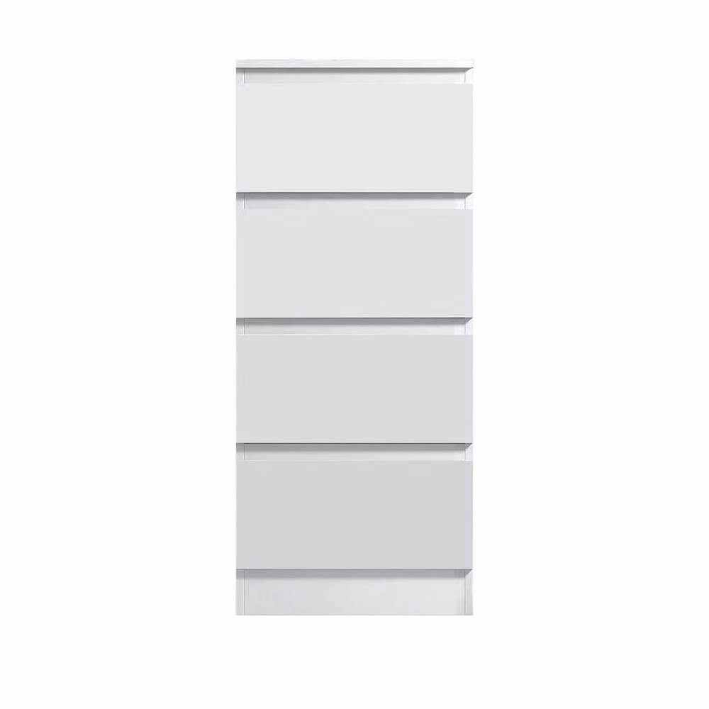 SPETLEK Scandinavian Handleless 4 Drawer Chest of Drawers in White Matt – 2