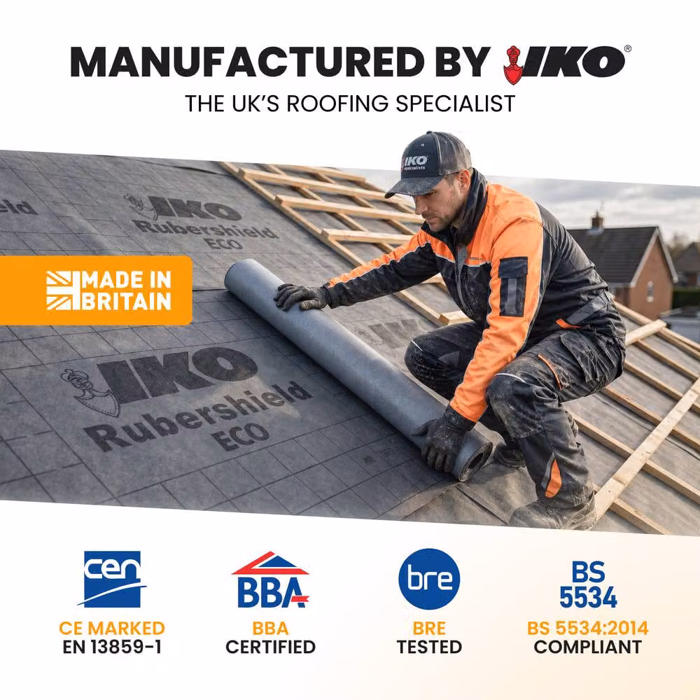 Novecrafto Breathable 3-Layer Waterproof Roofing Membrane Underlay, Grey, W: 1 m, L: 50 m – 5