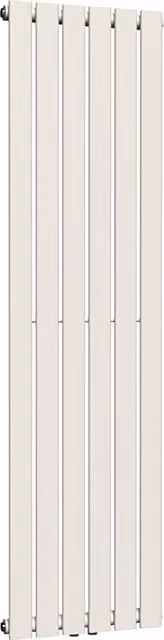 Lux Heat Flat Coloured Vertical Steel Radiator in White, H: 160 cm, W: 42 cm