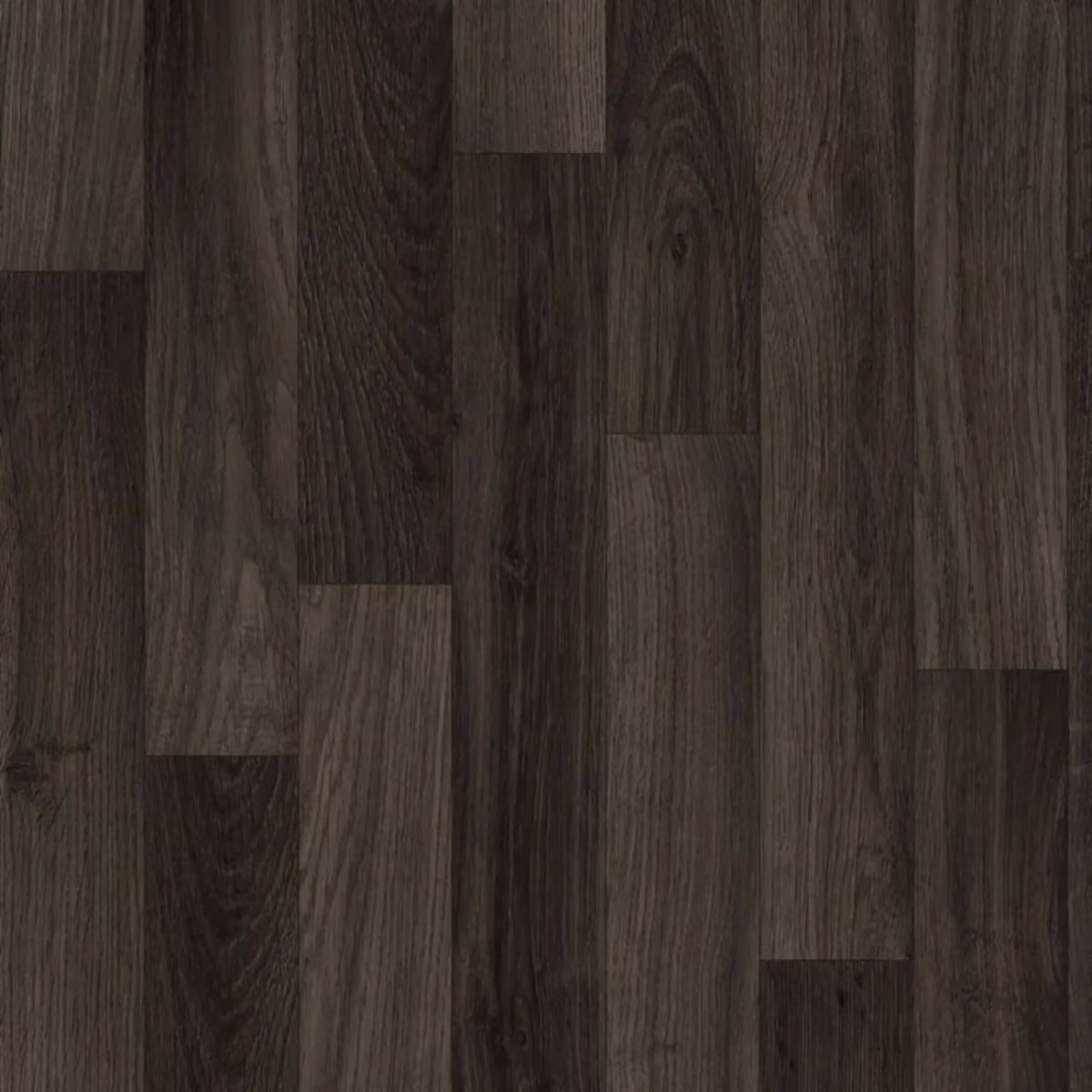 Vinyl Flooring UK Dark Brown Wood Effect 2.8mm Sheet Vinyl in Black, W/D: 200 x 200 cm – 2