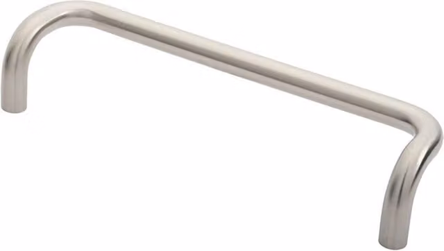 Loops Cranked Door Pull Handle in Satin Stainless Steel with 300mm Fixing Centres
