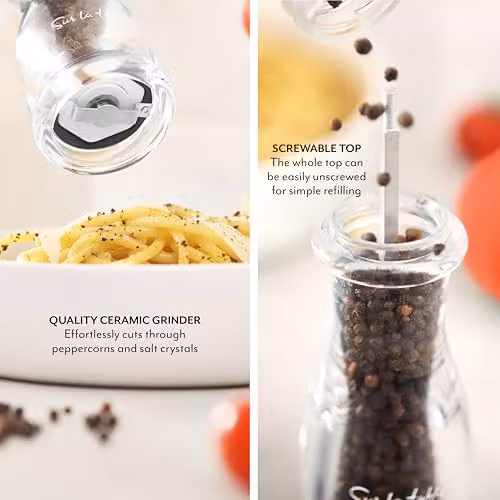 Sur La Table Ceramic Salt and Pepper Mill Set in Orange – 3